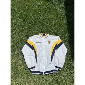 Vtg 90s Umbro Scottish Football Association Jacket Mens Large White Navy Yellow